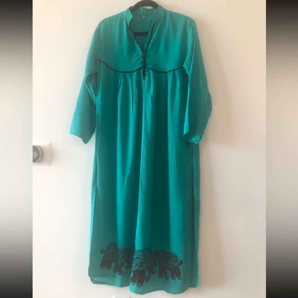 Elegant Teal Nightgown
